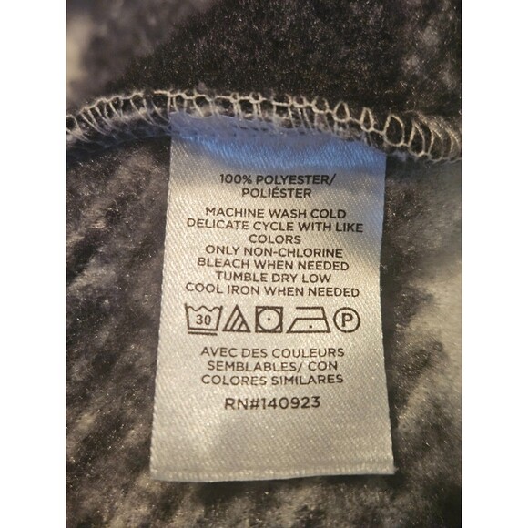 LOFT Buffalo Plaid Snap Collar Sherpa Top Black White Granola Lumberjack SZ XXL - Picture 7 of 8